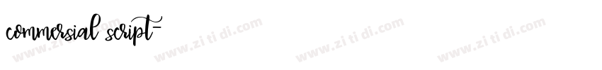 commersial script字体转换